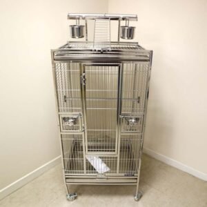 ***Collection Only***Prevue Stainless Steel Play Top Medium Parrot Cage