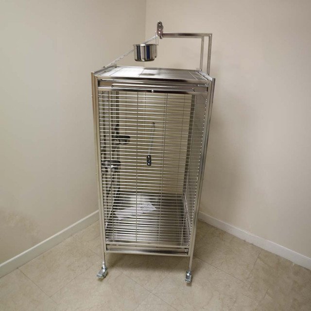 ***Collection Only***Prevue Stainless Steel Play Top Medium Parrot Cage - Image 2